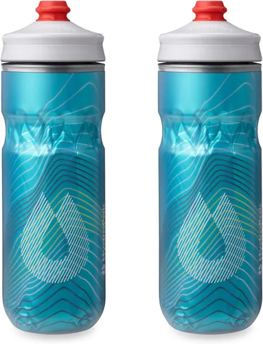 Vista 15 de HydraPak Polar Bottle - Botella de agua para bicicleta con aislamiento Polar Surge, paquete de 2 unidades, botella exprimible de alto flujo