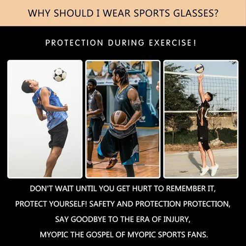 Vista 8 de Gafas de seguridad, gafas de racquetbol, baloncesto, gafas deportivas, lentes protectoras, lentes reemplazables