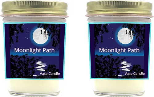 Vista 9 de Moonlight Path Vase Candle - Blend of Summer Flowers. (Clear Set)
