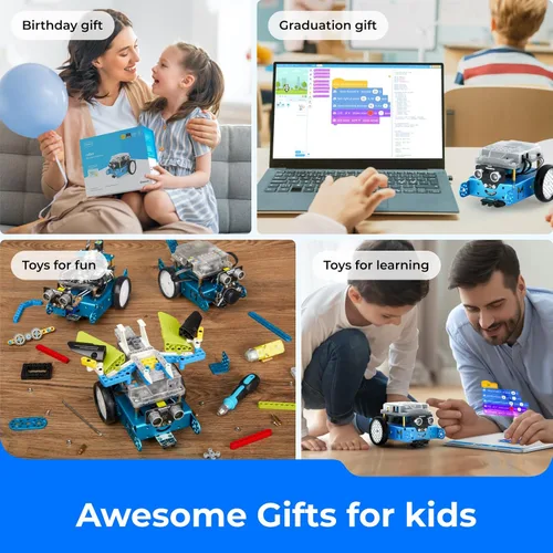 Vista 8 de Makeblock mBot Explorer Robot de metal para armar para niños, robots, robots para niños, kits de robots, robótica, control remoto de aplicación