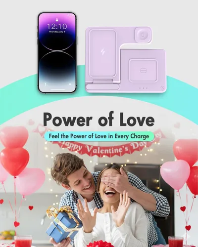 Vista 10 de Estación de carga inalámbrica para iPhone: Soporte de cargador 3 en 1, múltiples dispositivos para Apple - iPhone 17 16e 16 15 14 Pro Max 13 12 11