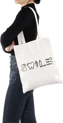 Vista 7 de G2TUP Dentists Smile Handbag Dental Assistant Tote Bag Dental Hygienist Graduation Gift