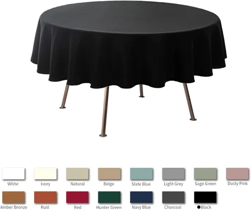 Vista 171 de maxmill Mantel cuadrado con textura slubby, resistente a las manchas, impermeable, resistente a las arrugas, lavable, suave, mantel de tela Gris