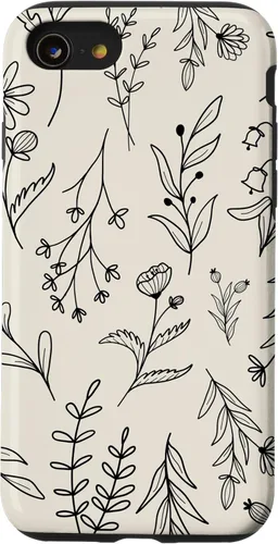 Vista 18 de Sand Beige Wildflower Floral Pattern Case for iPhone 16