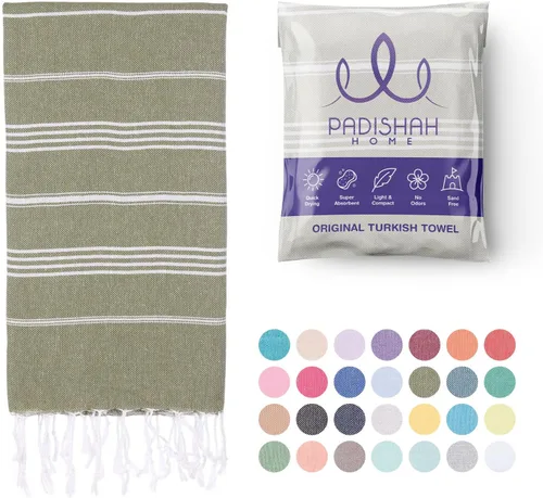 Vista 11 de Toalla de playa turca de gran tamaño, 38 x 71 pulgadas, 100% algodón turco, sin arena, de secado rápido, toalla turca extra grande, toalla de viaje