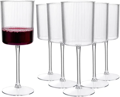 Vista 11 de YOUBET Paquete de 36 flautas de champán transparentes de plástico - 6 oz Copas de champán de plástico con flores onduladas - Flautas desechables