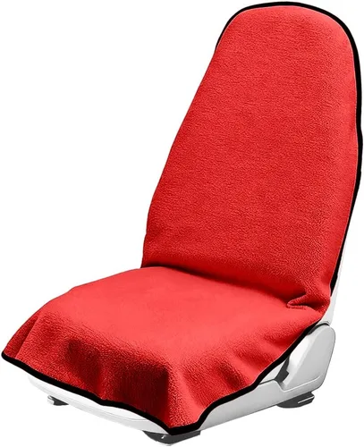 Vista 8 de Funda de asiento de coche de tela de rizo de 55.12 x 29.53 pulgadas Beige