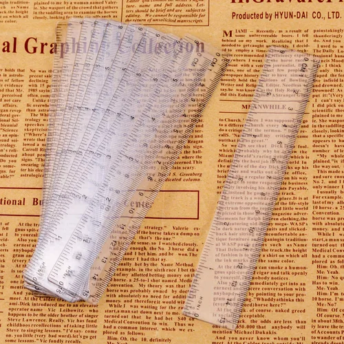 Vista 2 de AIEX Regla, paquete de 10 herramientas de dibujo de plástico transparente de 6 pulgadas, herramienta de medición transparente para estudiantes