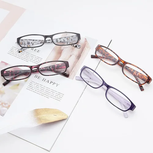 Vista 6 de EYEGUARD Readers - Paquete de 4 lentes de lectura para mujer delgados y elegantes con hermosos patrones para mujer, 1.00