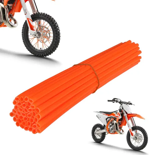 Vista 8 de AnXin Fundas para radios, 72 piezas de cubiertas protectoras para radios de motocicleta, para llantas de rueda de 19-21 pulgadas KLX KX CRF DRZ XR