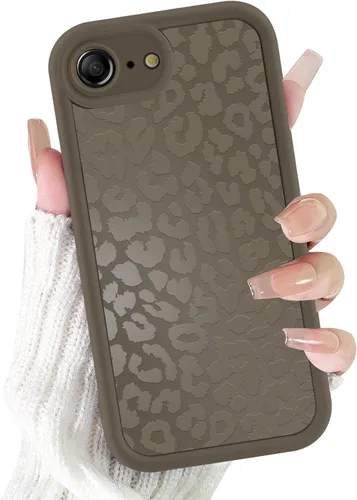 Vista 30 de Bonita funda de teléfono con estampado de guepardo para iPhone 7/8/SE 2020/2022 de 4.7 pulgadas, diseño estético de lujo de leopardo negro, a prueba