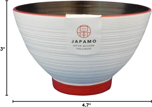 Vista 2 de Ishida Tazón de sopa japonés, porcelana blanca, 4.7 x 4.7 x 3.0 pulgadas (4.7 x 4.7 x 3.0 in)
