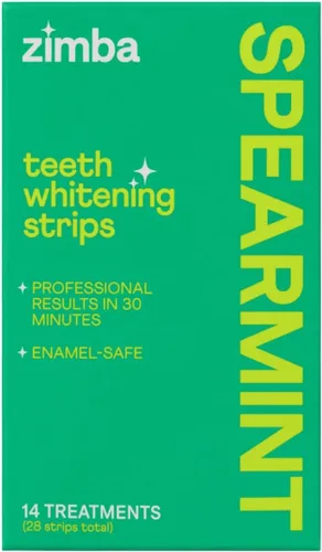 Vista 10 de Zimba Tiras blanqueadoras dentales con sabor a coco Blanqueador dental vegano, seguro para el esmalte, con peróxido de hidrógeno para café, vino