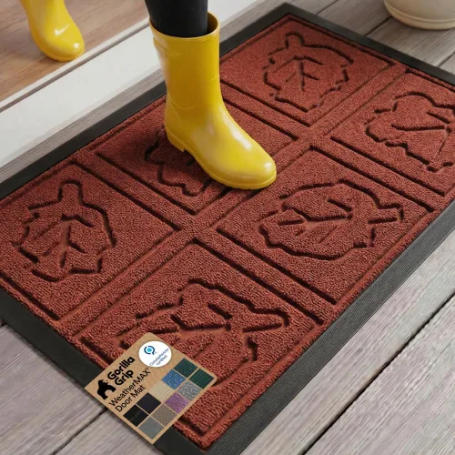 Vista 56 de Gorilla Grip - Tapete WeatherMax todo terreno 100% impermeable, caucho natural, resistente a manchas y decoloración, interior y exterior, fácil