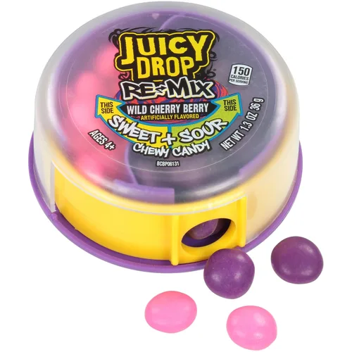 Vista 7 de Juicy Drop Re-Mix - Paquete variado de dulces de Pascua masticables dulces y ácidos, dulces dulces en varios sabores afrutados, divertidos rellenos
