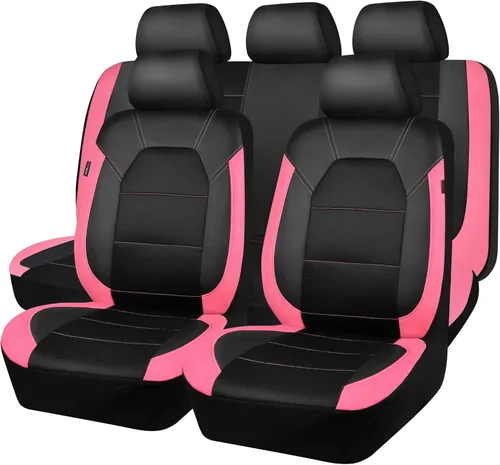 Vista 8 de CAR PASS Fundas de cuero para asientos de automóvil, cubierta universal deportiva para automóvil con esponja compuesta de 5mm