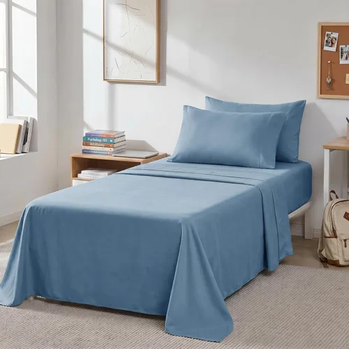 Vista 41 de Southshore Fine Living, Inc. Juego de sábanas de 4 piezas, 21 pulgadas de profundidad con sábana bajera, microfibra suave, sábana encimera de gran