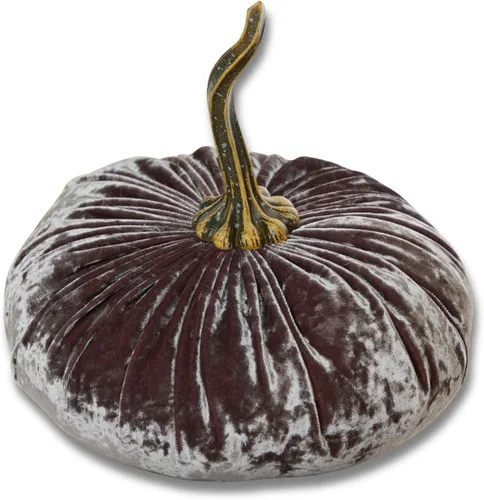 Vista 16 de Your Heart's Content Calabaza de terciopelo de 9 pulgadas, decoración de otoño hecha a mano, centro de mesa de boda de otoño, decoración rústica