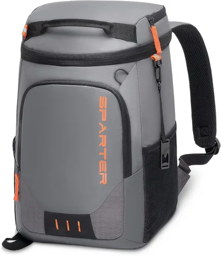 Vista 19 de SPARTER - Mochila enfriadora aislada a prueba de fugas para 33/49 latas, bolsa térmica con 2 compartimentos aislados, mochila de playa, viaje