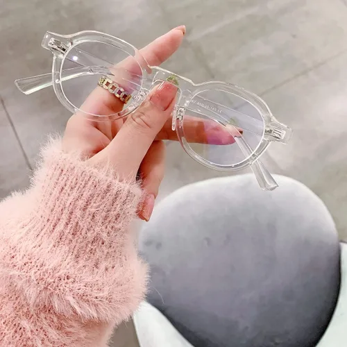 Vista 6 de JOVAKIT Lentes redondos de moda con bloqueo de luz azul para mujeres y hombres, estilo retro, vintage, estilo círculo, sin receta