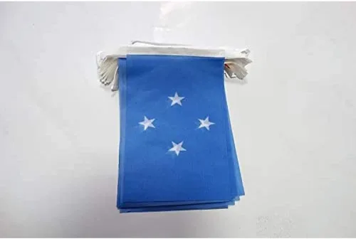Vista 23 de Guatemala 19.7 ft BUNTING Flag 20 banderas 9'' x 6'' - Banderas de cuerda guatemalteca 5.9 x 8.3 in - AZ FLAG