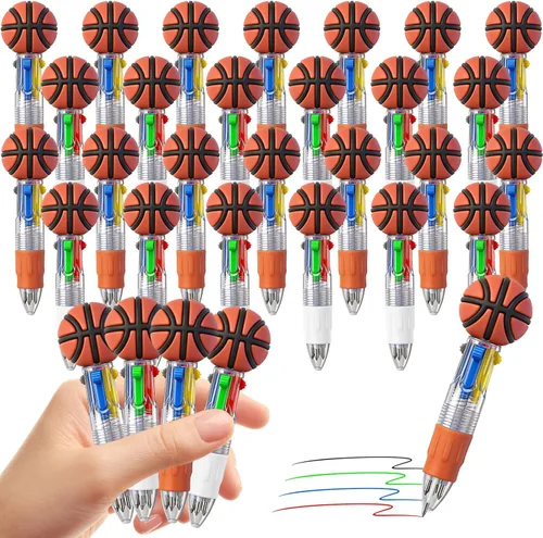 Vista 30 de CZWZ 8 piezas de bolígrafos de cuentas navideños, bolígrafos de plástico con cuentas y cuentas de silicona multicolor, bolígrafos navideños