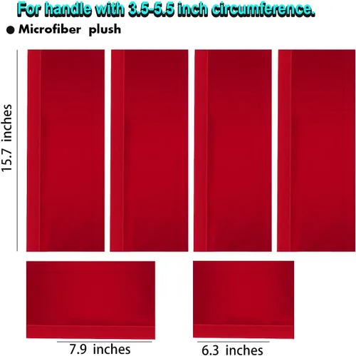 Vista 5 de Volecy - Juego de 6 fundas lavables de terciopelo para manijas de puerta de refrigerador, manija de electrodoméstico para refrigerador, microondas
