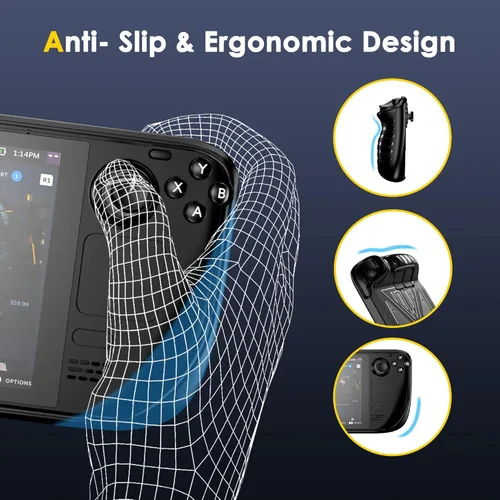 Vista 6 de UPTOHIGH Steam Deck Case, Protective Case for Steam Deck, Steam Deck TPU Case Cover with Full Protection, Non-Slip and Shock-Absorption Case for