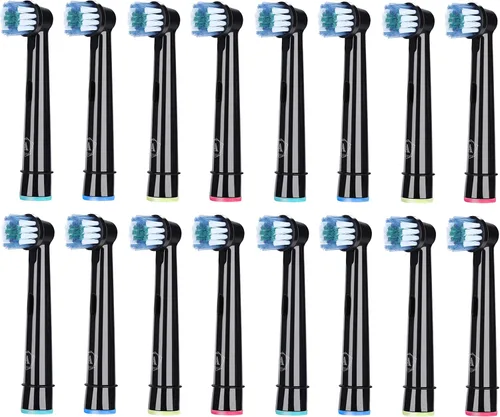 Vista 10 de Cabezales de repuesto compatibles con Oral B, paquete de 16 cabezales de cepillo de dientes Aster compatibles con Oral B Braun Professional