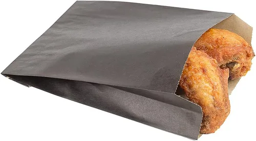 Vista 27 de Restaurantware Bag Tek - Bolsas de papel de 5 x 3 x 8.75 pulgadas para aperitivos, 100 bolsas desechables para papas fritas, a prueba de grasa