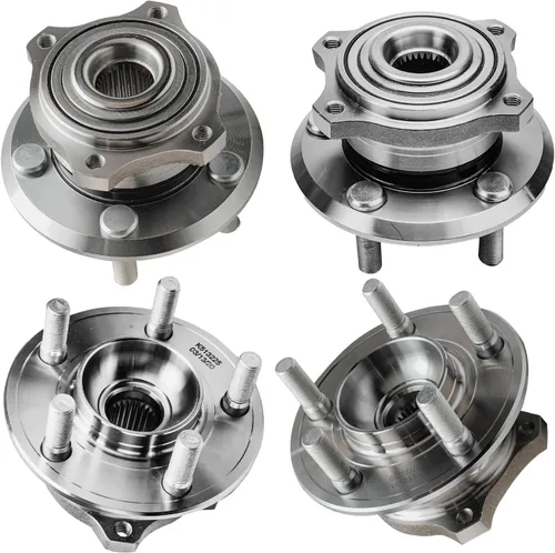 Vista 246 de Detroit Axle - Kit de 4 piezas de manguetas de dirección para Honda Civic 2006-2011, 2 manguetas de dirección delanteras y bujes de ruedas