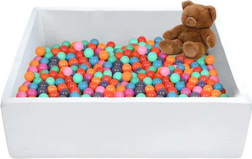 Vista 9 de TRENDBOX Pozo de bolas extra grande de 47.2 x 47.2 x 13.8 pulgadas, equipo suave de espuma viscoelástica para niños pequeños, gris oscuro