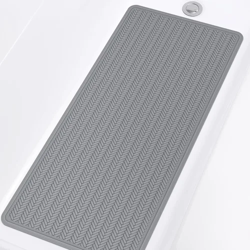 OTHWAY Alfombra de Bañera Antideslizante, Alfombra de Baño de Goma Extra Larga para Bañera, Lavable a Máquina, Tapete Antideslizante para Ducha con