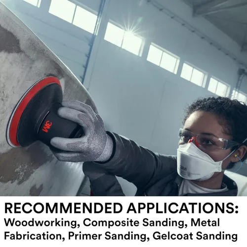 Vista 6 de 3M Xtract Net Disc 710W, 220+, 5 pulgadas, Die 500X, Paquete de 50 Discos de Lijado con Gancho y Bucle, Virtualmente Libre de Polvo, Opción Premium