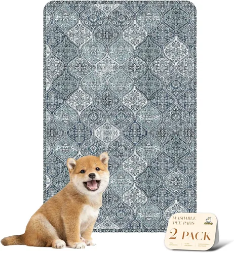 Vista 130 de nunubaby Almohadillas lavables para orina para perros, elegantes, antideslizantes y a prueba de fugas. Almohadillas reutilizables para orinal
