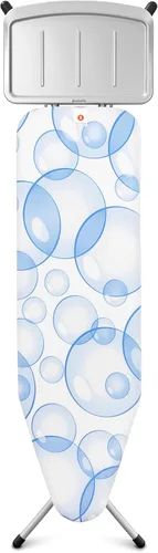 Vista 24 de Brabantia - Tabla de planchar C - Soporte extra grande para unidad de vapor - Altura ajustable - Pies de goma antideslizantes - Funda de algodón
