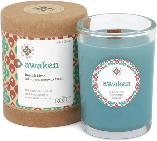 Vista 30 de Root Candles Seeking Balance Vela de spa con mecha de madera, velas de aromaterapia, 6.5 onzas, calma: Hoja de laurel y abedul Calmar: Hoja