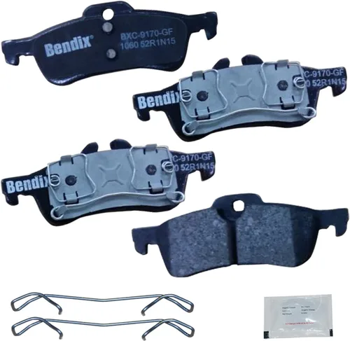 Vista 128 de Pastillas de Freno Traseras Cerámicas Bendix Priority1 CFC1510 para INFINITI QX56 2013-2011, QX80 2024-2014, Nissan Armada 2023-2017