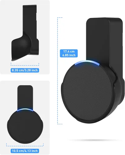 Vista 4 de Maxonar Soporte de pared, (2 paquetes) Ech0 P0p Soporte de altavoz de montaje en pared, sin tornillos, no necesita taladro, cable de almacenamiento