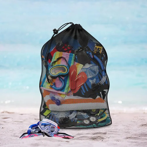 Vista 7 de Bolsa Extra Grande para Balones Deportivos, Bolsa de Almacenamiento de Malla Transpirable Resistente, 101.6 cm x 76.2 cm, Capacidad para 10-12