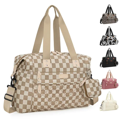 Vista 10 de Pritent Bolsa de Pañales Tote - Bolsas de Pañales para Bebé con Estuche para Chupete, Correas para el Hombro, Clips para Cochecito, Bolsa Grande