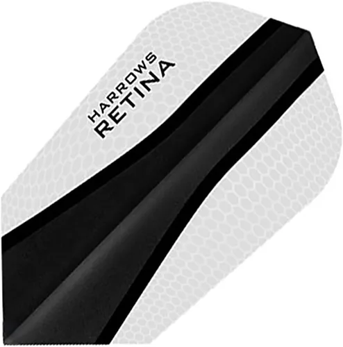 Vista 2 de 3 juegos de Harrows Retina Slim Dart Flights Plus 1 juego de 3 protectores de vuelo de dardos de aluminio