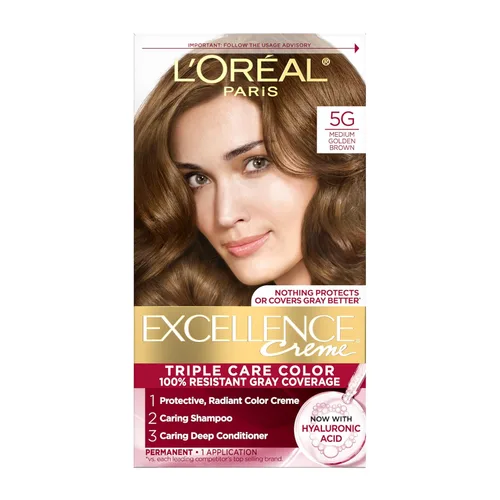 Vista 45 de L'Oreal Paris Excellence Creme - Coloración permanente para el cabello, rubio medio 8, 100 % de cobertura de canas, paquete de 2