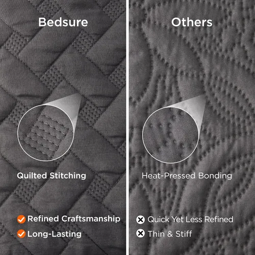 Vista 6 de Bedsure Colchas de tamaño individual – Colchas ligeras de tamaño individual con patrón de tejido de cesta, ropa de cama suave, colcha de edredón