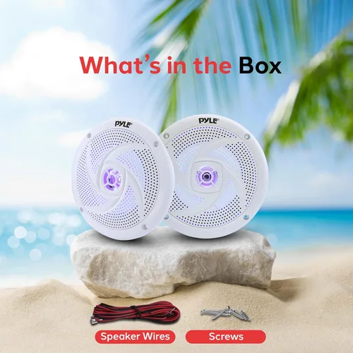 Vista 6 de Pyle Altavoces marinos impermeables de perfil bajo – 240 W 6.5 pulgadas, 2 vías, 1 par, estilo delgado, impermeable, resistente a la intemperie