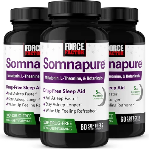 Vista 15 de Force Factor Somnapure Gomitas con Melatonina 10 mg para Adultos, Ayuda para Dormir Natural que no Crea Hábito para Sueño Profundo, Permanece