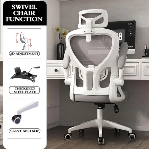 Vista 7 de Ergonomic Office Chair Breathable Mesh Desk Chair with Lumbar Support & Adjustable Headrest Comfortable Computer & Gaming Swivel Chair for Home &