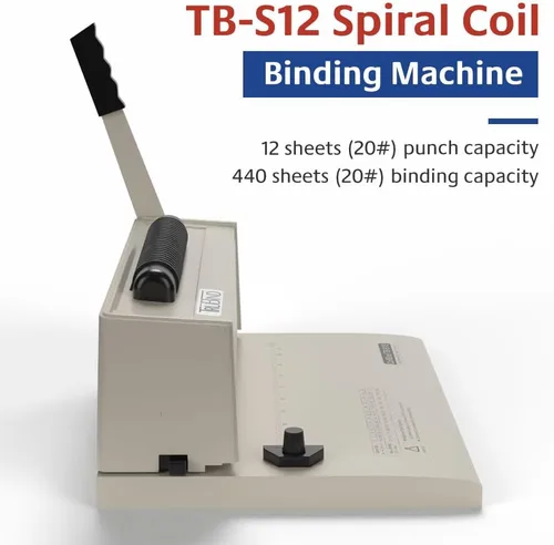 Vista 2 de TruBind Máquina de encuadernación con dispositivo colocador de espiral eléctrica (TB-S12)