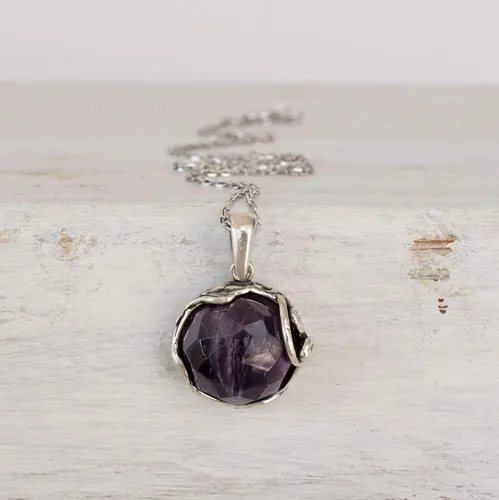 Vista 8 de 925 Sterling Silver Gemstone Necklaces for Women - Birthstone - Silver Pendant Necklaces - Statement Necklace Silver - Everyday Jewelry Silver