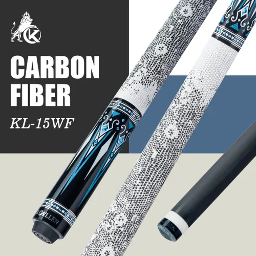 Vista 73 de KONLLEN Carbon Fiber Pool Cue Stick 58-inch Professional Pool Sticks Low Deflection Pool Cue for Adults Ultra-Smooth Billiard Cues with 12.5mm Tip